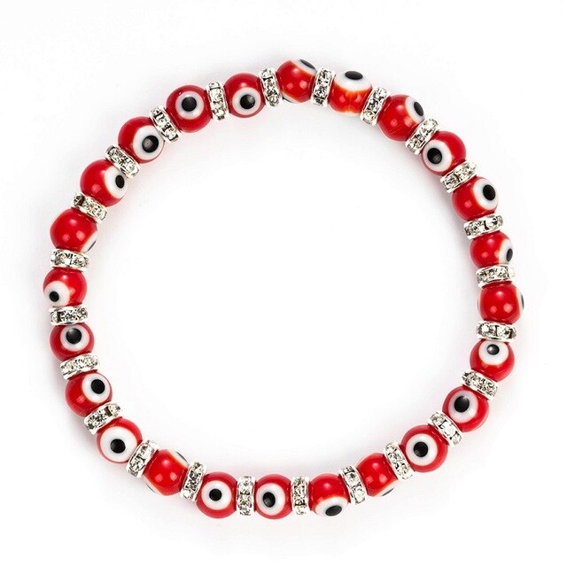 Pulseira Olho Grego - Vermelho, Branco e Preto - REF1607 - PIME.pt