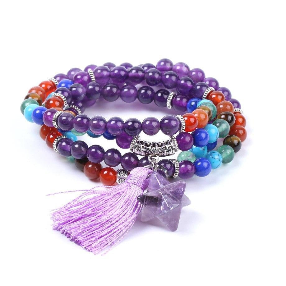 Japamala Ametista com Estrela e Tassel - REF1803