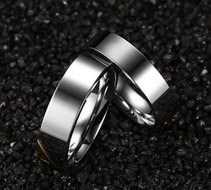 Aliança Love com Pedra (5mm) ou Forever (6mm) em Aço para Casamento, Namoro ou Compromisso - REF00018 - PIME.pt