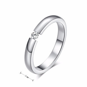 Aliança Prateada (3mm) em Aço para Casamento, Namoro ou Compromisso - REF1650 - PIME.pt