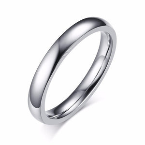 Aliança Prateada (3mm) em Aço para Casamento, Namoro ou Compromisso - REF1650 - PIME.pt