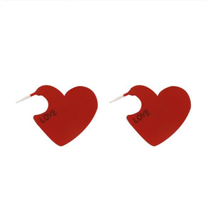 Brincos Coração Vermelho - Love - REF1594 - PIME.pt