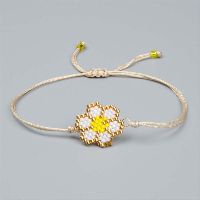 Pulseira Ajustável com Flor - REF1529 - PIME.pt