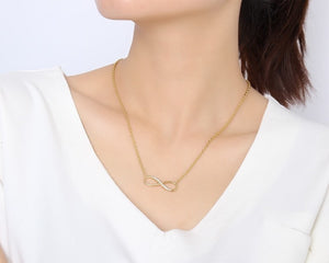 Colar Infinito com Brilhantes em Aço - REF1548 - PIME.pt