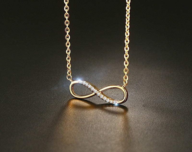 Colar Infinito com Brilhantes em Aço - REF1548 - PIME.pt