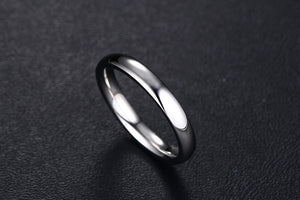 Aliança Prateada (3mm) em Aço para Casamento, Namoro ou Compromisso - REF1650 - PIME.pt