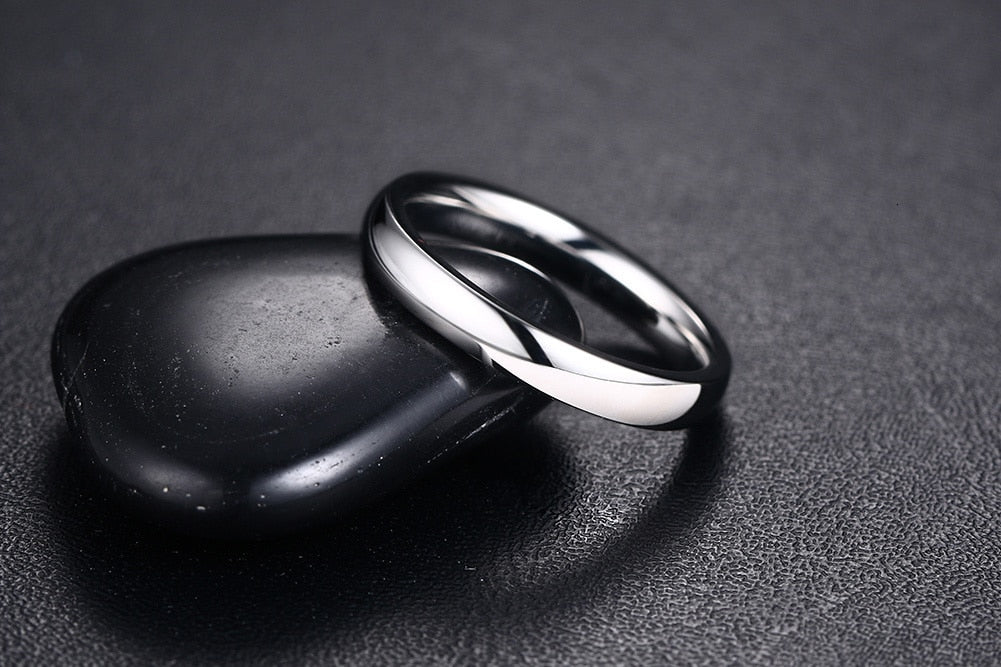 Aliança Prateada (3mm) em Aço para Casamento, Namoro ou Compromisso - REF1650 - PIME.pt