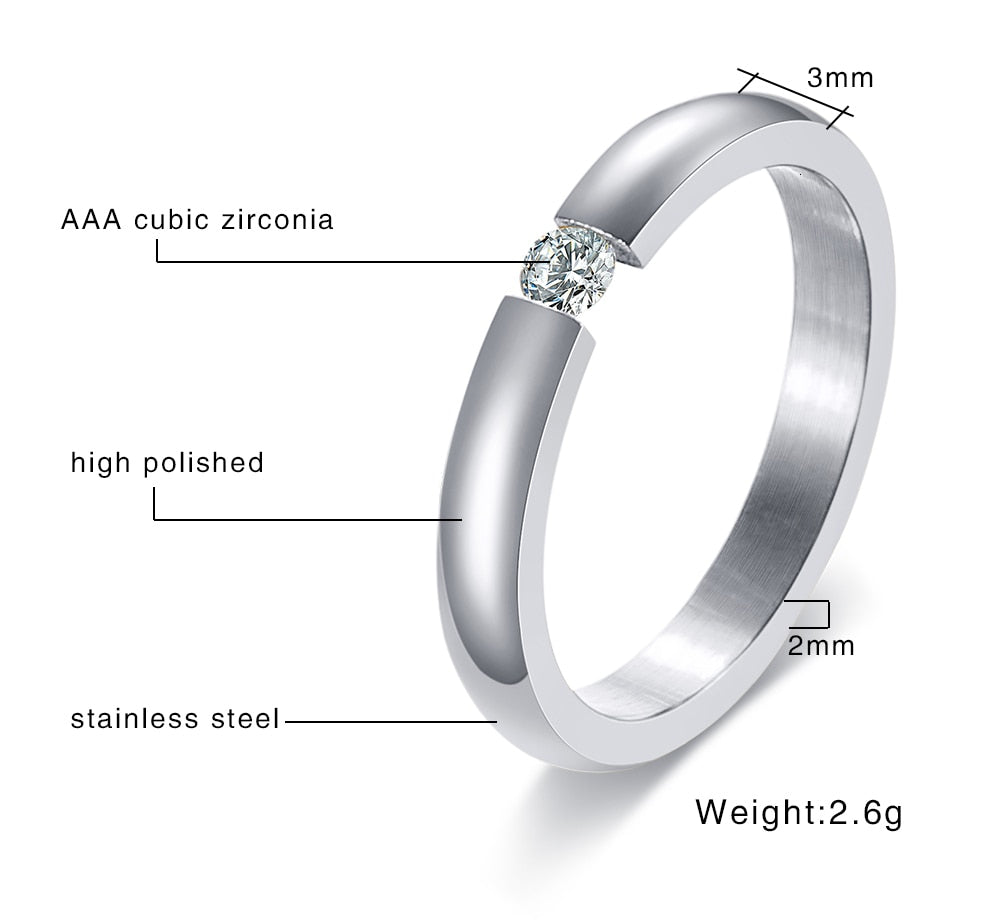 Aliança Prateada (3mm) em Aço para Casamento, Namoro ou Compromisso - REF1650 - PIME.pt