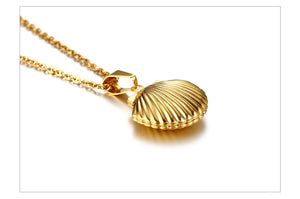 Colar Caixa em Forma de Concha do Mar - em Aço - REF1543 - PIME.pt