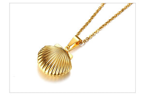 Colar Caixa em Forma de Concha do Mar - em Aço - REF1543 - PIME.pt