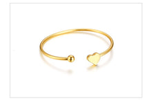 Carregar imagem no visualizador da galeria, Pulseira Aberta com Coração e Esfera em Aço - REF1572 - PIME.pt