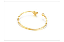 Carregar imagem no visualizador da galeria, Pulseira Aberta com Coração e Esfera em Aço - REF1572 - PIME.pt