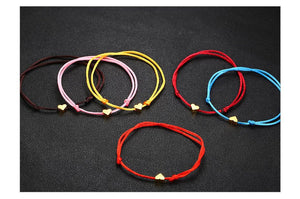 Pulseira Fio Ajustável com Pequeno Coração - REF1577 - PIME.pt