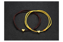 Carregar imagem no visualizador da galeria, Pulseira Fio Ajustável com Pequeno Coração - REF1577 - PIME.pt