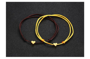 Pulseira Fio Ajustável com Pequeno Coração - REF1577 - PIME.pt