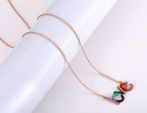 Colar Love Colorido (Cores do Arco-Íris) em Aço - REF1568 - PIME.pt