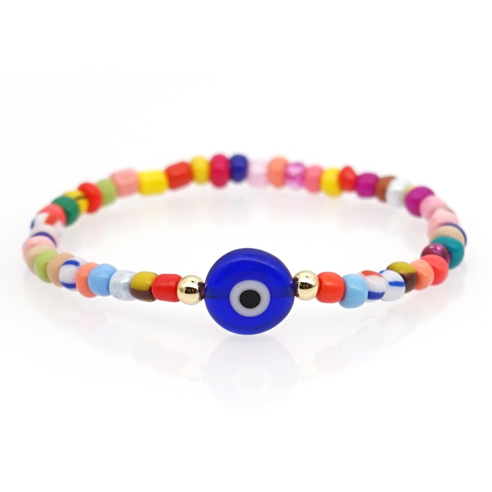 Pulseira Colorida com Olho Grego - REF1526 - PIME.pt