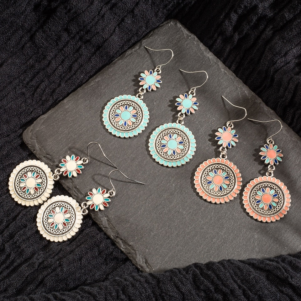 Brincos Medalha com Flor - REF1237 - PIME.pt
