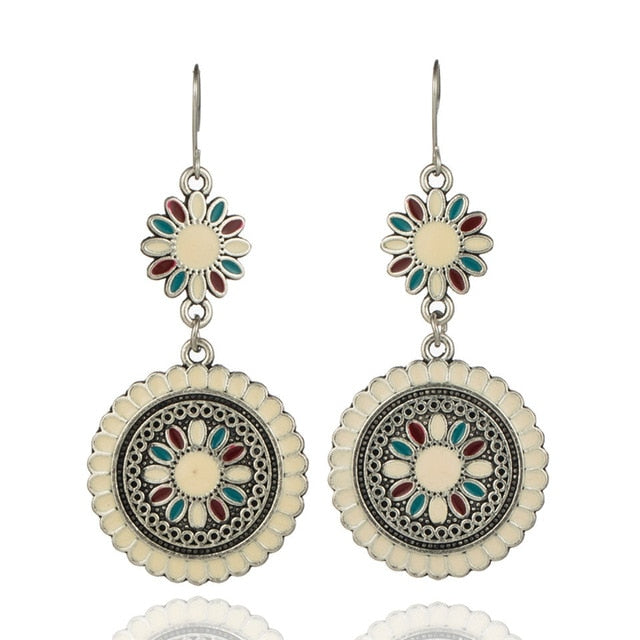 Brincos Medalha com Flor - REF1237 - PIME.pt