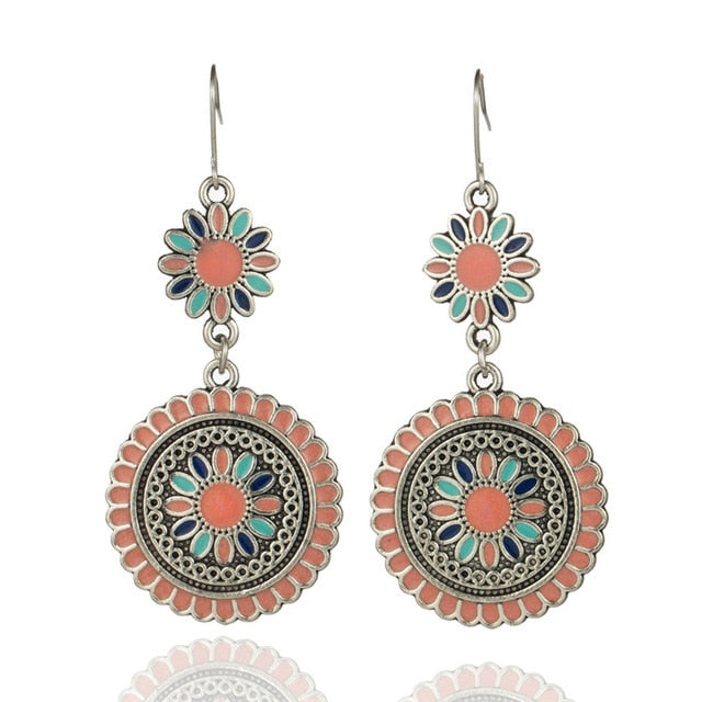 Brincos Medalha com Flor - REF1237 - PIME.pt