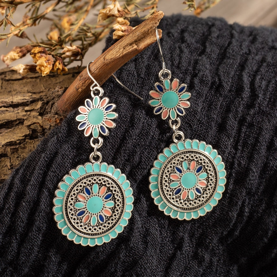 Brincos Medalha com Flor - REF1237 - PIME.pt