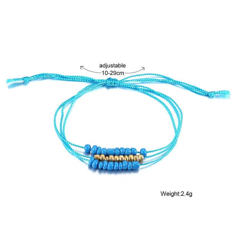 Pulseira Ajustável Fios e Missangas Soltas - REF1574 - PIME.pt