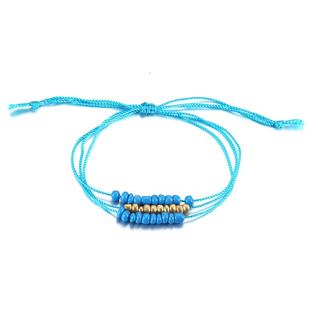 Pulseira Ajustável Fios e Missangas Soltas - REF1574 - PIME.pt