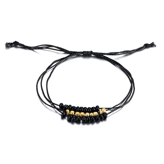 Pulseira Ajustável Fios e Missangas Soltas - REF1574 - PIME.pt