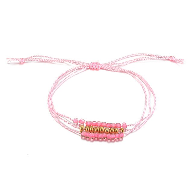 Pulseira Ajustável Fios e Missangas Soltas - REF1574 - PIME.pt