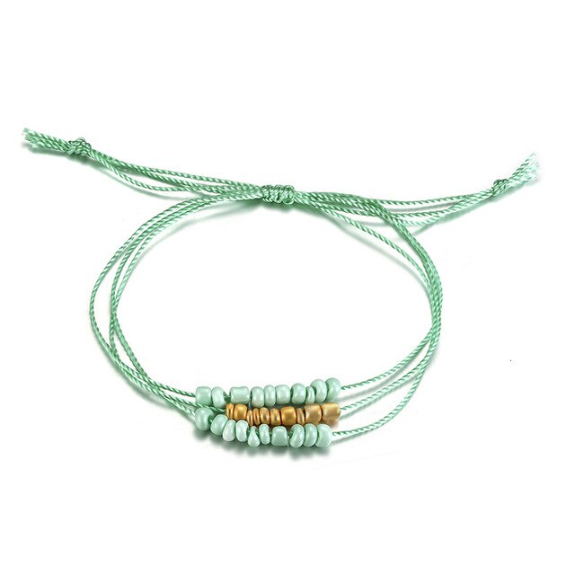 Pulseira Ajustável Fios e Missangas Soltas - REF1574 - PIME.pt