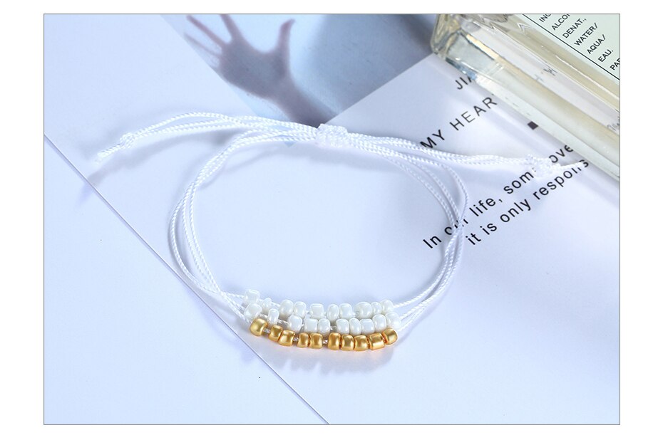 Pulseira Ajustável Fios e Missangas Soltas - REF1574 - PIME.pt