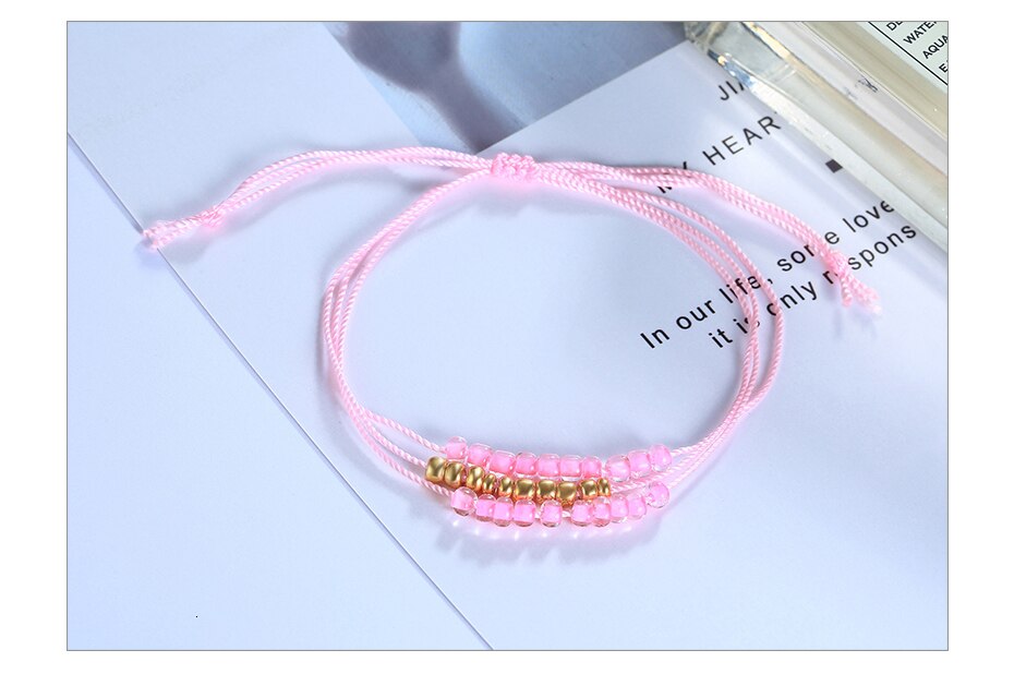 Pulseira Ajustável Fios e Missangas Soltas - REF1574 - PIME.pt