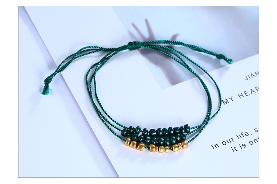 Pulseira Ajustável Fios e Missangas Soltas - REF1574 - PIME.pt