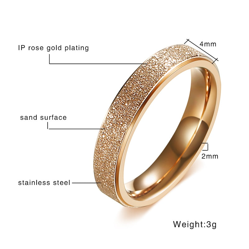 Anel Superfície de Areia (4mm) em Aço - REF1152 - PIME.pt