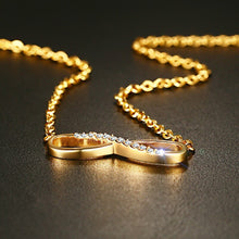 Carregar imagem no visualizador da galeria, Colar Infinito com Brilhantes em Aço - REF1548 - PIME.pt