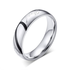 Aliança Coração Unido Real Love -  4mm e 5mm em Aço - Alianças de Namoro ou Compromisso (para Namorados) - REF00076 - PIME.pt