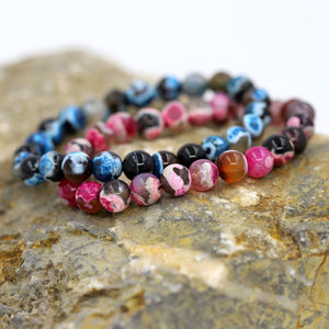 Pulseira Pedra Natural Tons de Rosa - REF1620 - PIME.pt
