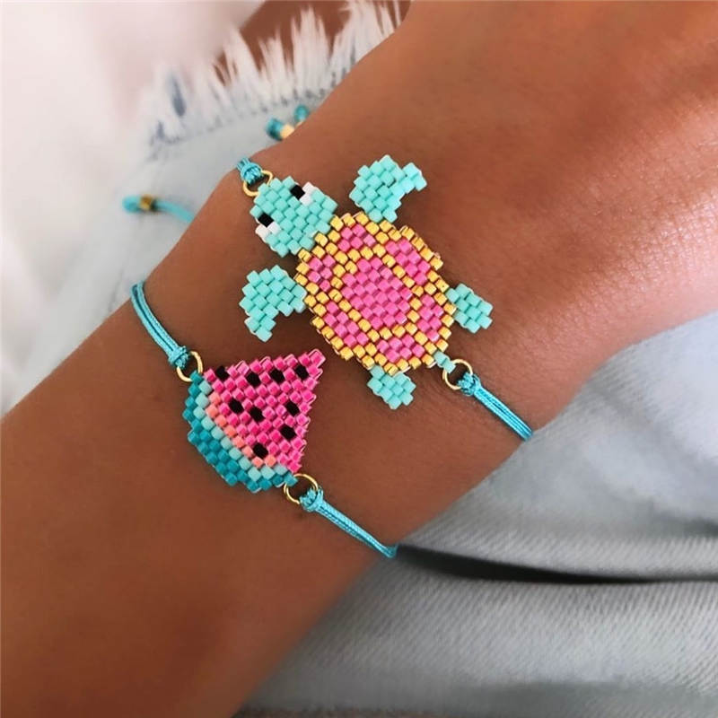 Pulseira Melancia com Missangas - REF1516 - PIME.pt