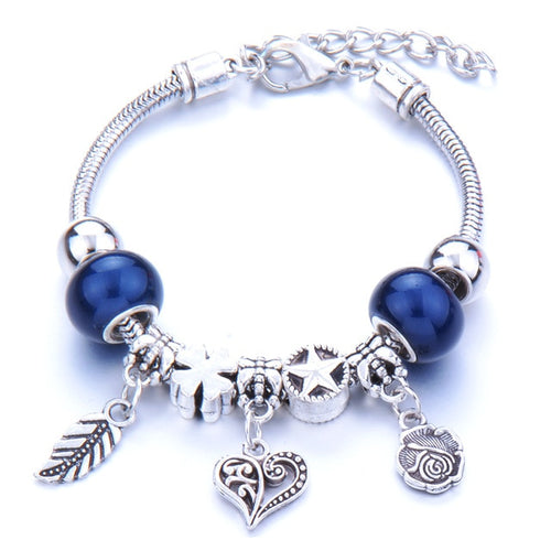 Pulseiras com Contas - Coração, Trevo, Estrela, Folha e Flor - REF1422 - PIME.pt