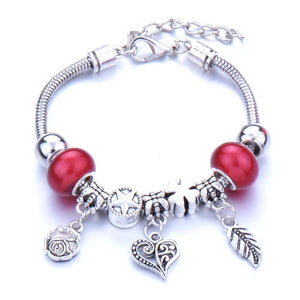 Pulseiras com Contas - Coração, Trevo, Estrela, Folha e Flor - REF1422 - PIME.pt