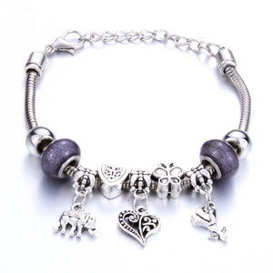 Pulseiras com Contas - Coração, Trevo, Estrela, Folha e Flor - REF1422 - PIME.pt
