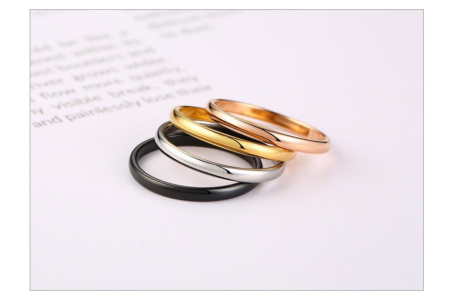 Aliança Preta Fina (2mm) em Aço para Casamento, Namoro ou Compromisso - REF0001614 - PIME.pt