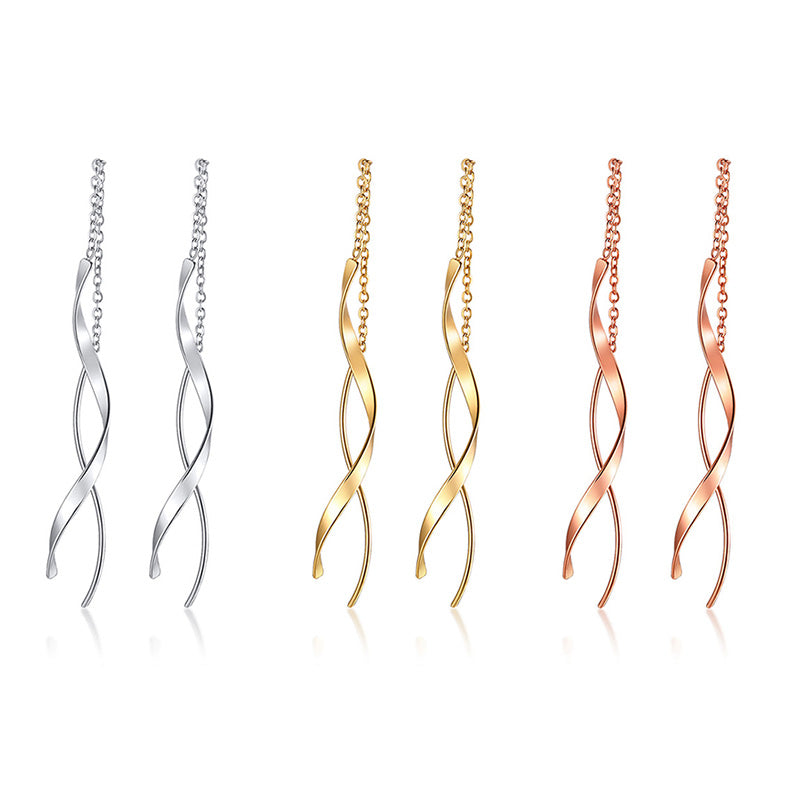 Brincos Fitas Suspensas em Aço - REF1176 - PIME.pt