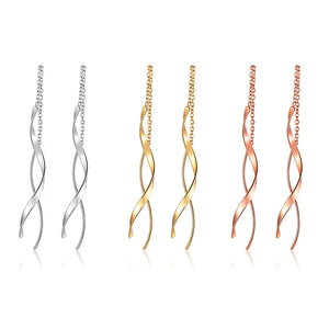 Brincos Fitas Suspensas em Aço - REF1176 - PIME.pt