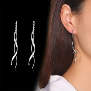 Brincos Fitas Suspensas em Aço - REF1176 - PIME.pt