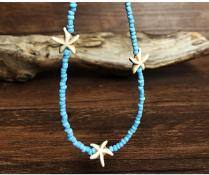 Colar de Missangas com Estrelas do Mar - REF1406 - PIME.pt