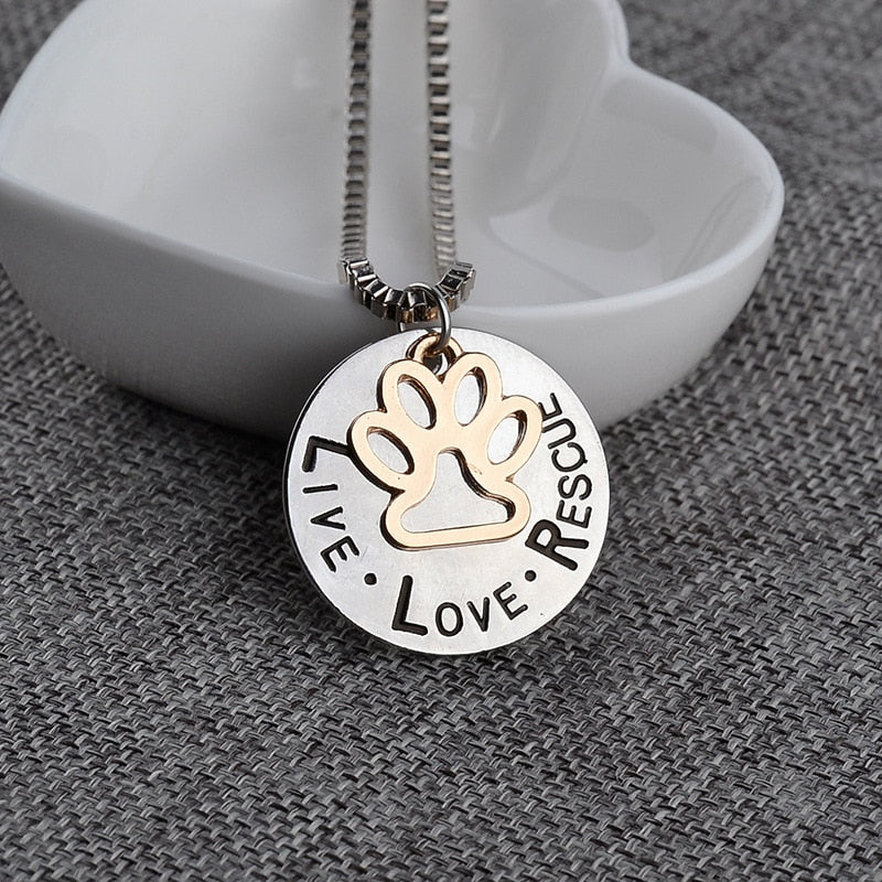 Colar Live Love Rescue (Amor pelos animais) - REF1407 - PIME.pt