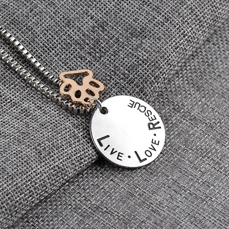 Colar Live Love Rescue (Amor pelos animais) - REF1407 - PIME.pt