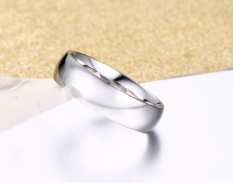 Aliança Tradicional Prateada Larga (6mm) em Aço para Casamento, Namoro ou Compromisso - REF10844 - PIME.pt