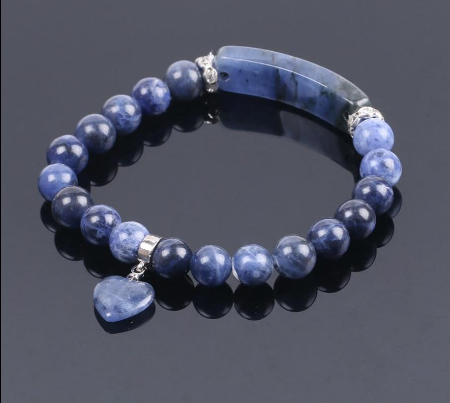 Pulseira com Pedras Naturais Sodalite - REF1159